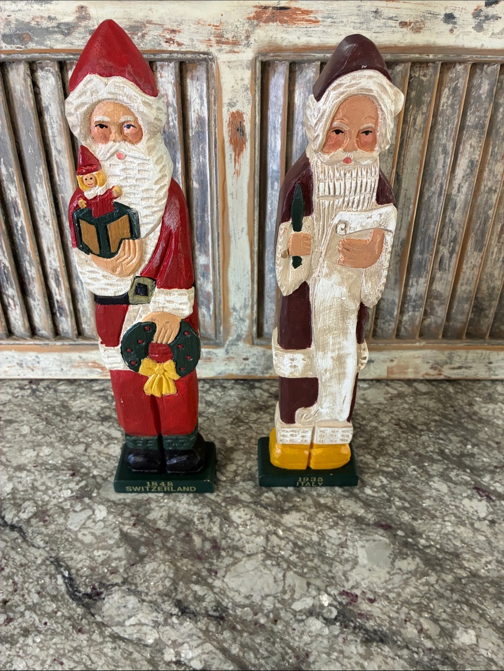 Hand-Painted Red Santa Statue - Unbranded Holiday Decor